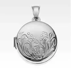 20 mm medaljonki koru hopeaa