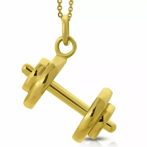 Suuri käsipaino riipus  kullattu teräs