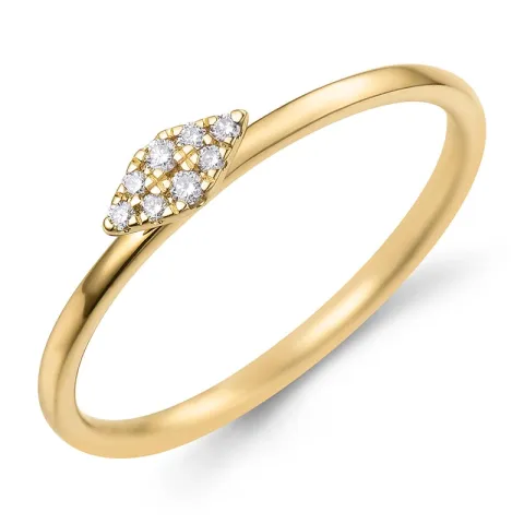 timantti sormus 9 karaatin kultaa 0,05 ct