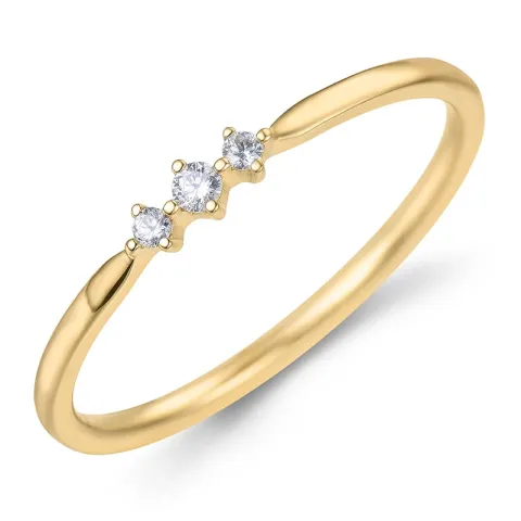 timantti sormus 9 karaatin kultaa 0,05 ct