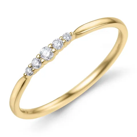 timantti sormus 9 karaatin kultaa 0,08 ct - Simple Diamonds