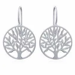 Elämänpuu korvarenkaat  hopeaa