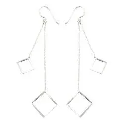 Neliskulmainen lehti ear lines hopeaa
