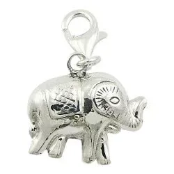 Elegantti charm  hopeaa norsu