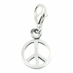 Pieni rauhanmerkki charm hopeaa