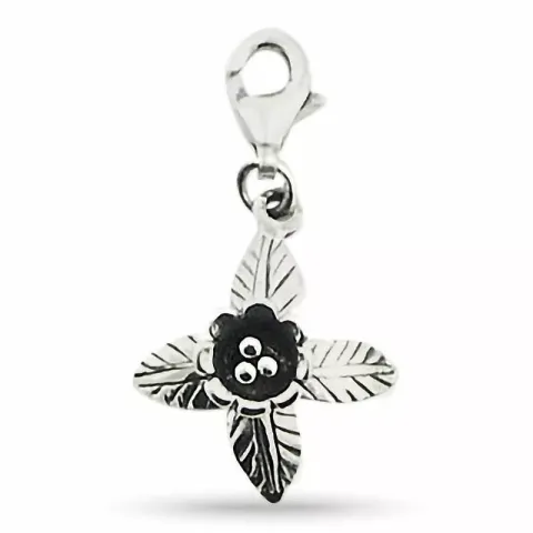 kukka charm hopeaa