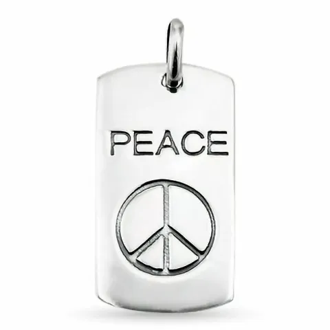 Suuri rauhanmerkki riipus  hopeaa