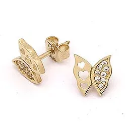 perhoset nappikorvakorut 14 karaatin kultaa kanssa 