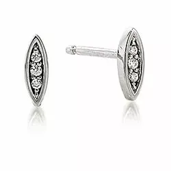 Pieniä Kranz ja Ziegler zirkoni korvarenkaat  hopea valkoista zirkonia