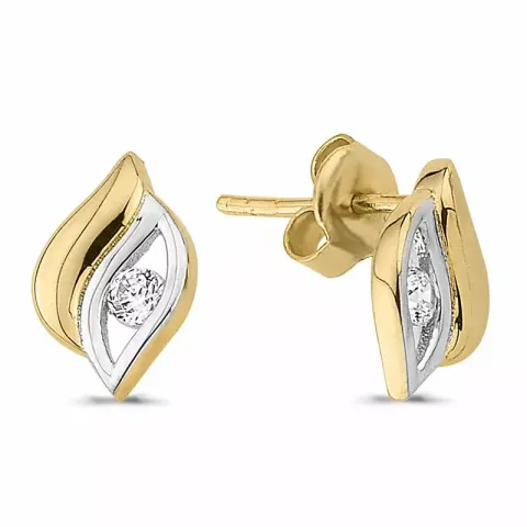 abstrakteja nappikorvakorut 8 karaatin kultaa kanssa 