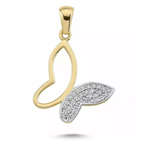 Suuri perhoset riipus  8 karaatin kultaa