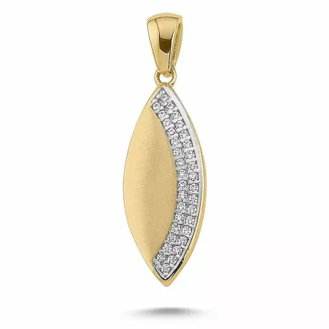 Elegantti zirkoni riipus  8 karaatin kultaa