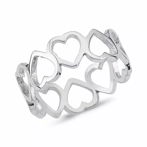 sydän sormus hopeaa