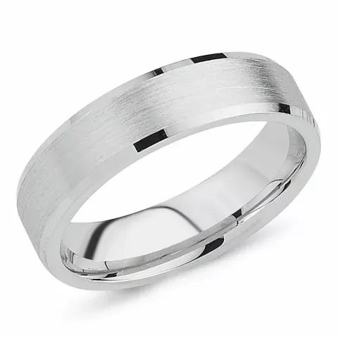 leveä Miesten sormus rodinoitua hopeaa