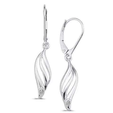 zirkoni korvarenkaat  hopea