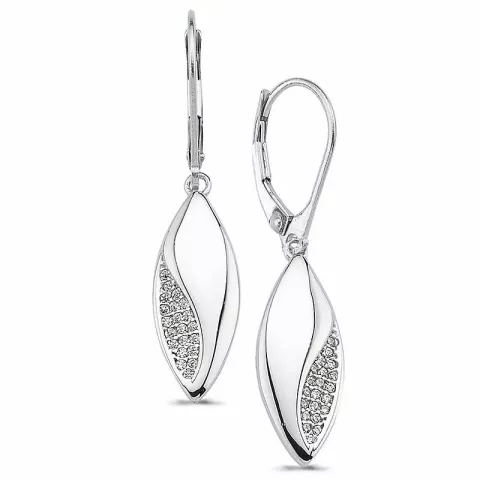 ovaaleja zirkoni korvarenkaat  hopea