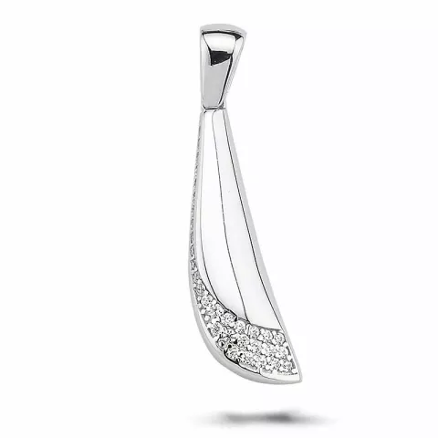 abstrakti zirkoni riipus  hopeaa