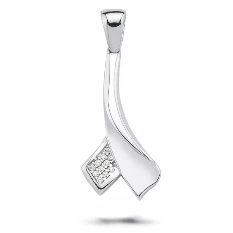 Pitkä zirkoni riipus  hopeaa