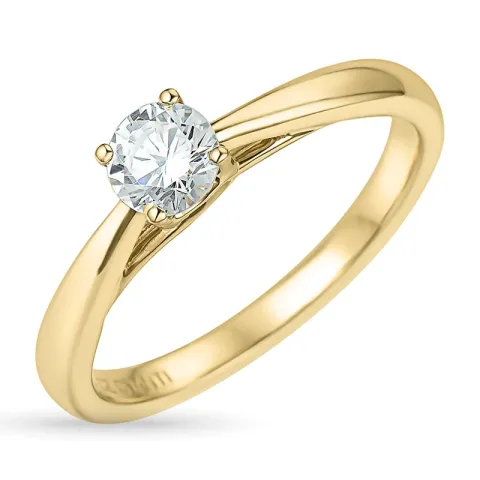 zirkoni solitaire-sormus 9 karaatin kultaa