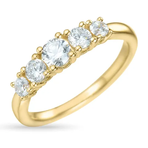 zirkoni sormus 9 karaatin kultaa