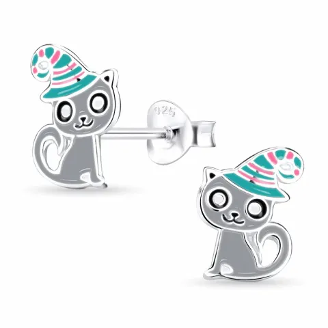 kissat lasten korvakorut  hopea