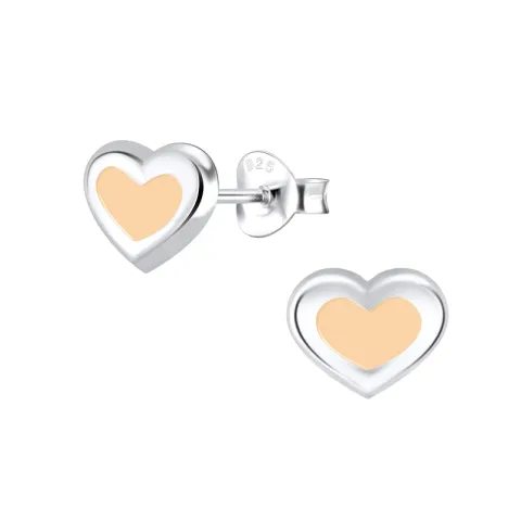 sydän lasten korvakorut  hopea