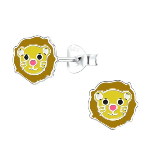 leijona lasten korvakorut  hopea