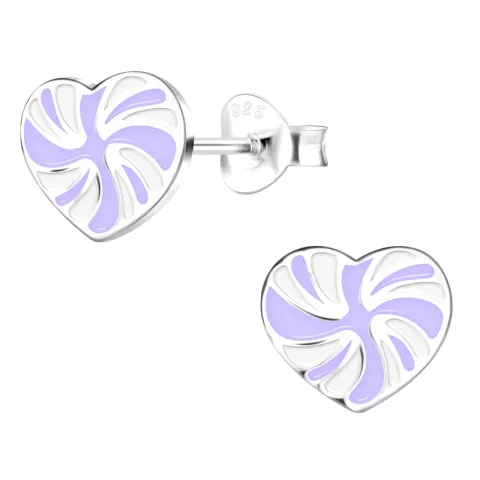 sydän lasten korvakorut  hopea