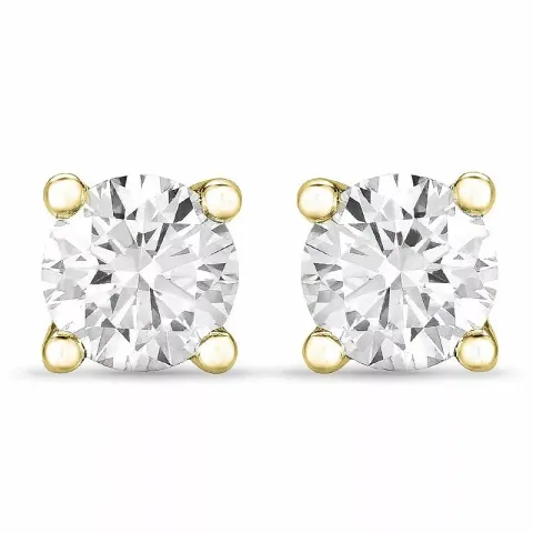 2 x 0,40 ct solitaire-nappikorvakorut 14 karaatin kultaa kanssa timantti