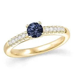 safiiri sormus 14 karaatin kultaa 0,10 ct 