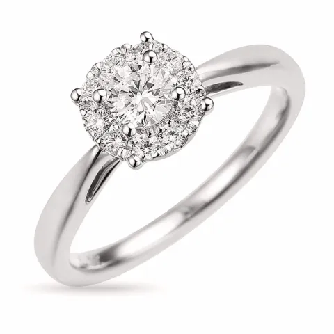 aitoja timantti sormus 14 karaatin valkokultaa 0,31 ct 0,22 ct