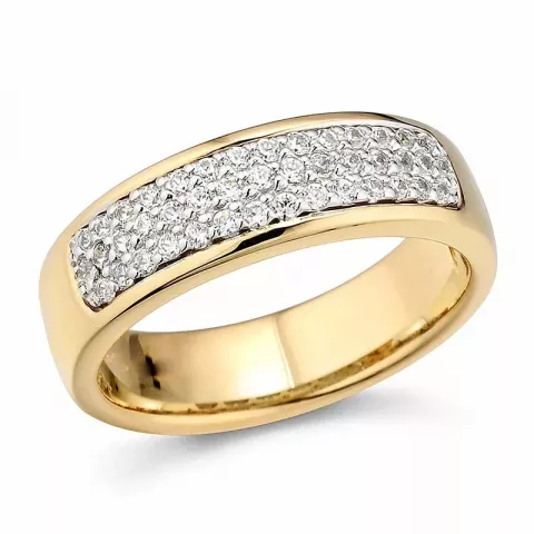 leveä timantti sormus 14 karaatin kulta ja valkokultaa 0,326 ct