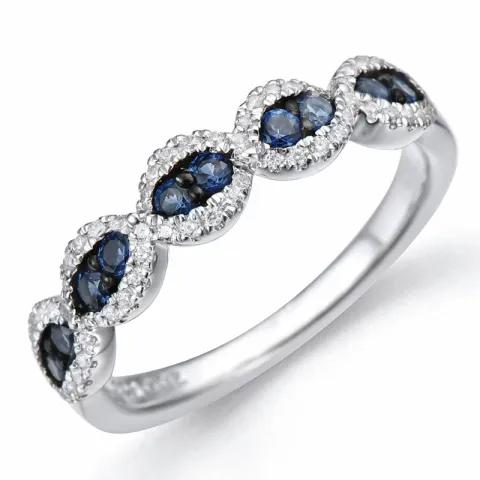 safiiri timanttisormus 14 karaatin valkokultaa 0,44 ct 0,21 ct