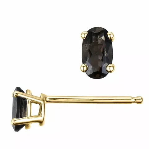 2 x 0,20 ct kvartsi nappikorvakorut 14 karaatin kultaa kanssa kvartsi