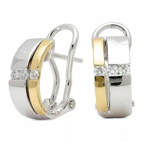 Pyöreitä timantti rengas 14 karaatin kultaa ja valkokul kanssa timanttia 