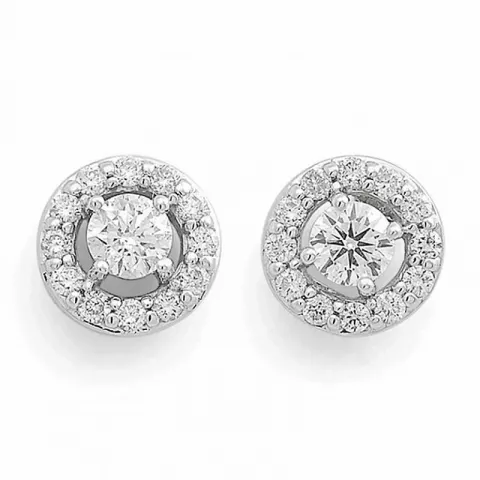 pyöreitä timantti nappikorvakorut 14 karaatin valkokultaa kanssa timantti 