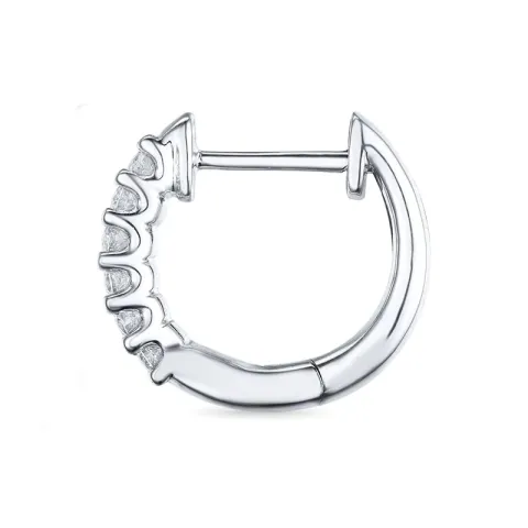 1/2 paria 13 mm timantti rengas 14 karaatin valkokultaa kanssa timantti 