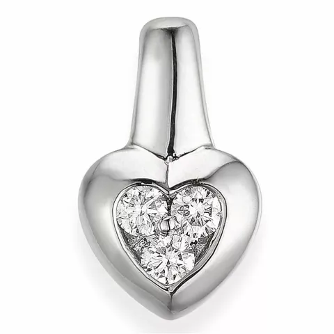 sydän timanttiriipus 14 karaatti valkokultaa 0,17 ct