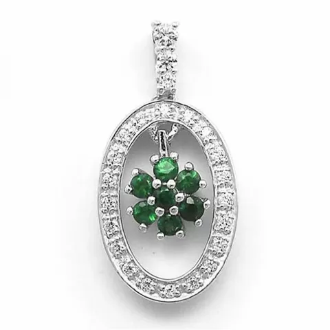 smaragdi timanttiriipus 14 karaatti valkokultaa 0,17 ct 0,25 ct
