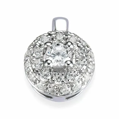 pyöreä timantti riipus 14 karaatti valkokultaa 0,272 ct