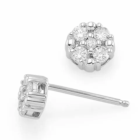 Aitoja timanttikorvakorut 14 karaatin valkokultaa kanssa timanttia 
