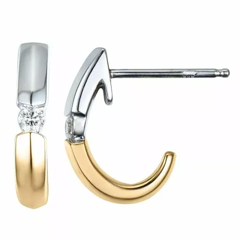 Trendikkäitä timantti rengaskorvakorut 14 karaatin punakultaa kanssa timanttia 