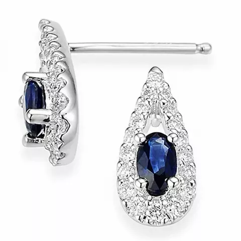 pisara sininen safiiri timanttikorvakorut 14 karaatin valkokultaa kanssa timantti ja safiiri 
