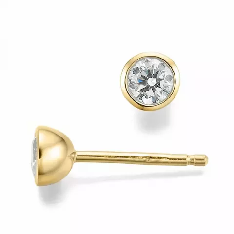 pyöreitä timantti solitaire-nappikorvakorut 14 karaatin kultaa kanssa timantti 