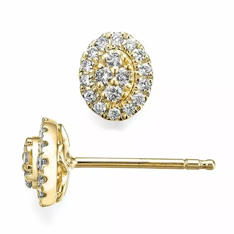 ovaaleja timanttikorvakorut 9 karaatin kultaa kanssa timantti 