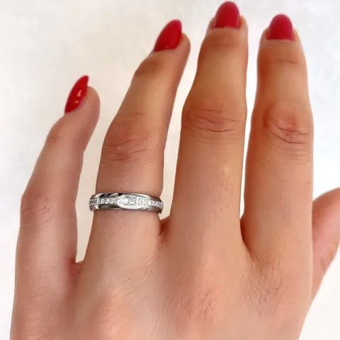 timanttisormus 14 karaatin valkokultaa 0,21 ct