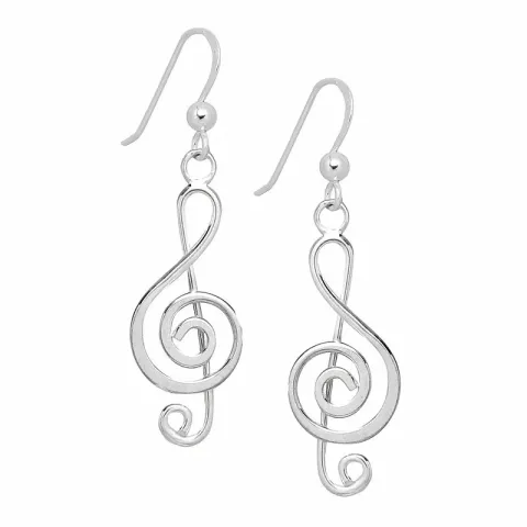 Suuria nuotti korvarenkaat  hopeaa