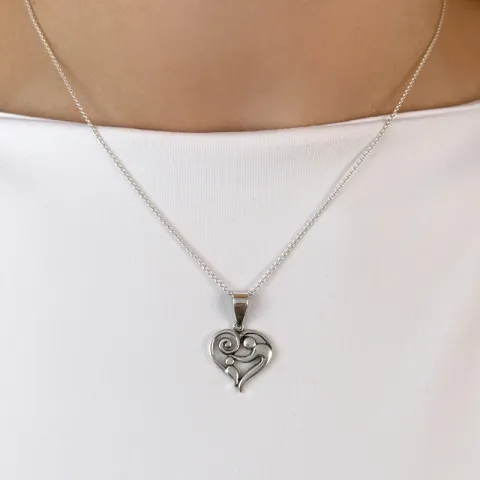 sydän äiti ja lapsi riipus  hopeaa