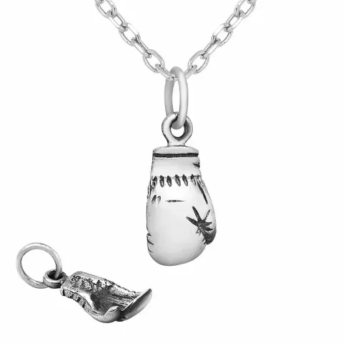 nyrkkeilyhansikas riipus  hopeaa