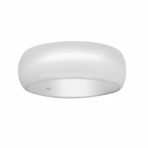 Tasapintainen sormus hopeaa